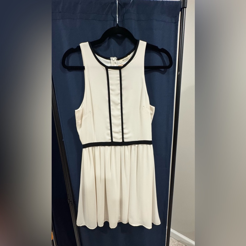 Everly Cream and Black Mini Dress